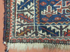 3' 5" X 9' Antique Handmade Caucasian Wool Runner Rug Nice Rare - Jewel Rugs