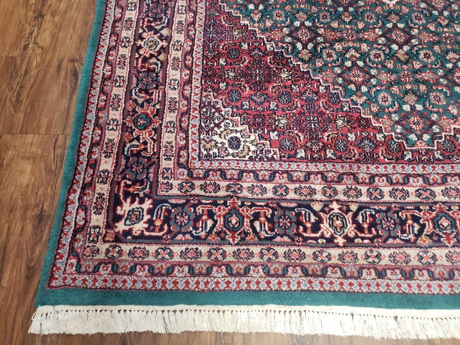 6' X 9' Vintage Authentic Top Quality Handmade Indo Persian Bijar Wool Rug Herati Geometric Pattern Veg Dyes Nice Unique - Jewel Rugs