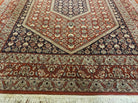 8' X 10' Vintage Fine Handmade India Jaipur Wool Rug Hand knotted Carpet Red - Jewel Rugs