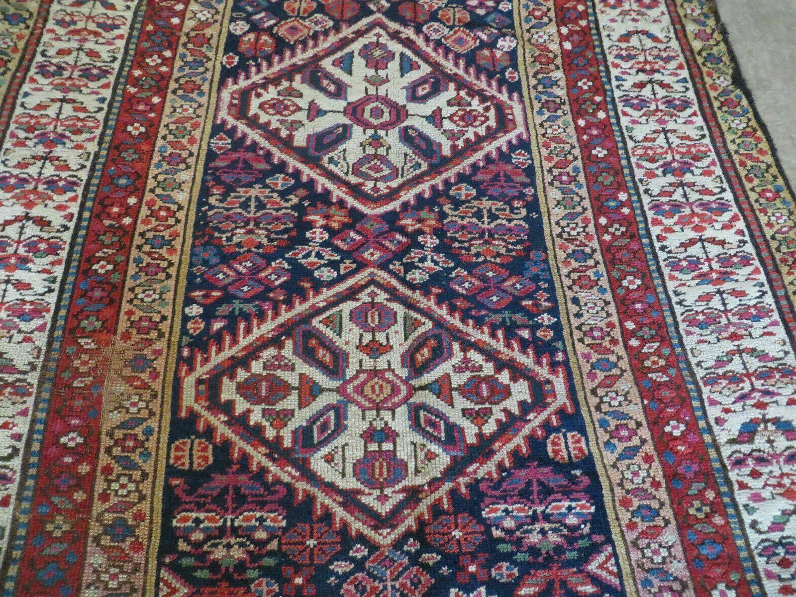 4' X11' Antique Handmade Turkish Anatolian Wool Corridor Kalegy Runner Rug - Jewel Rugs