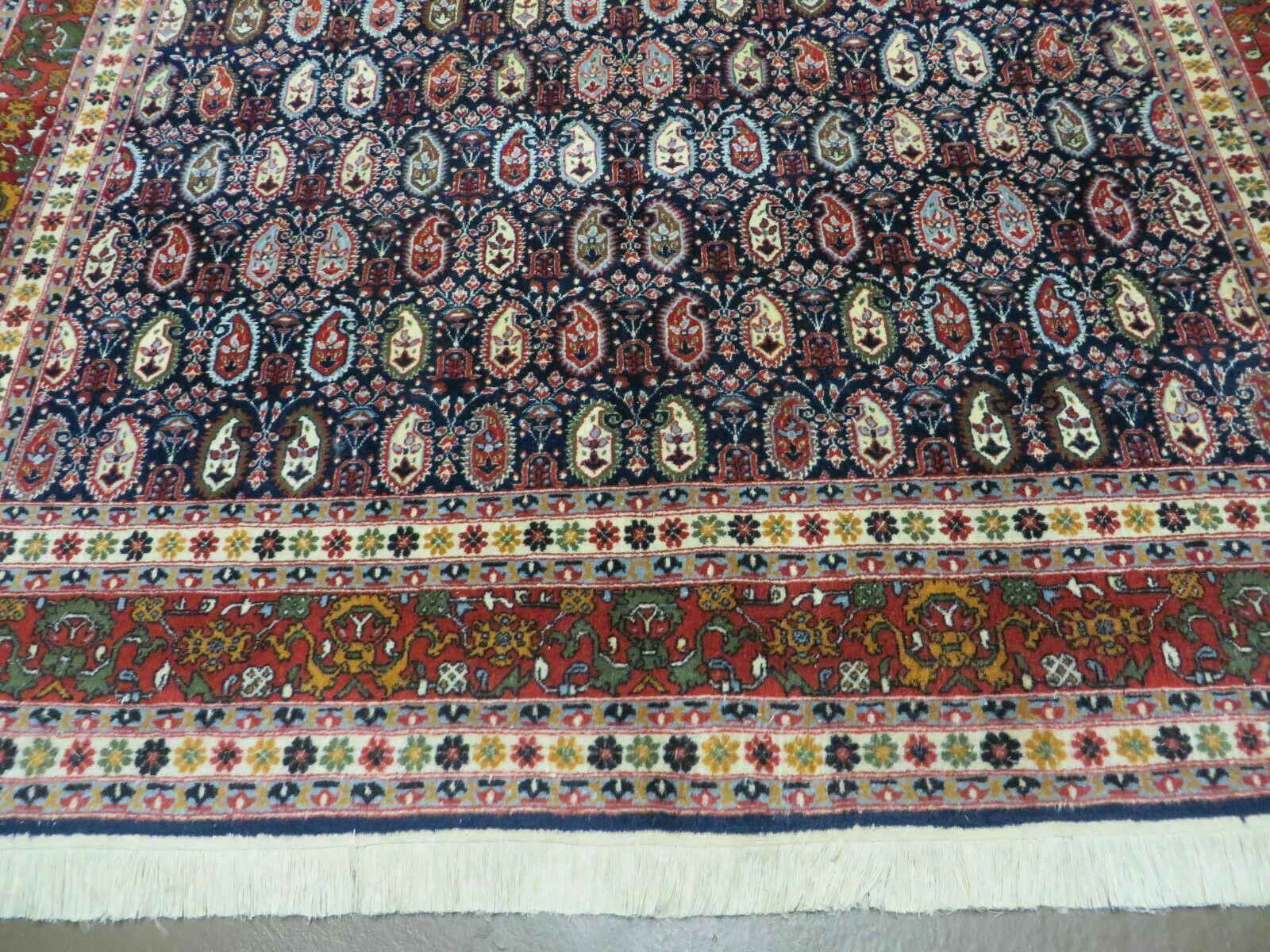 6' X 9' Vintage Fine Handmade India Paisley Rug Hand Knotted Carpet Organic Dye - Jewel Rugs