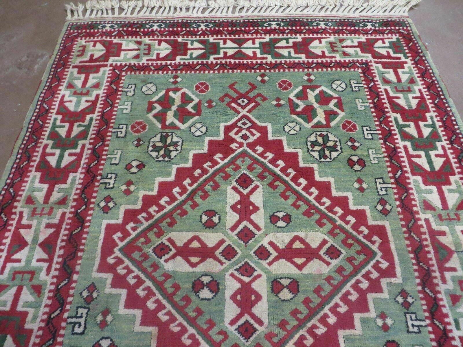 4' X 6' Vintage Handmade Turkish Kazak Design Wool Rug Carpet Nice - Jewel Rugs