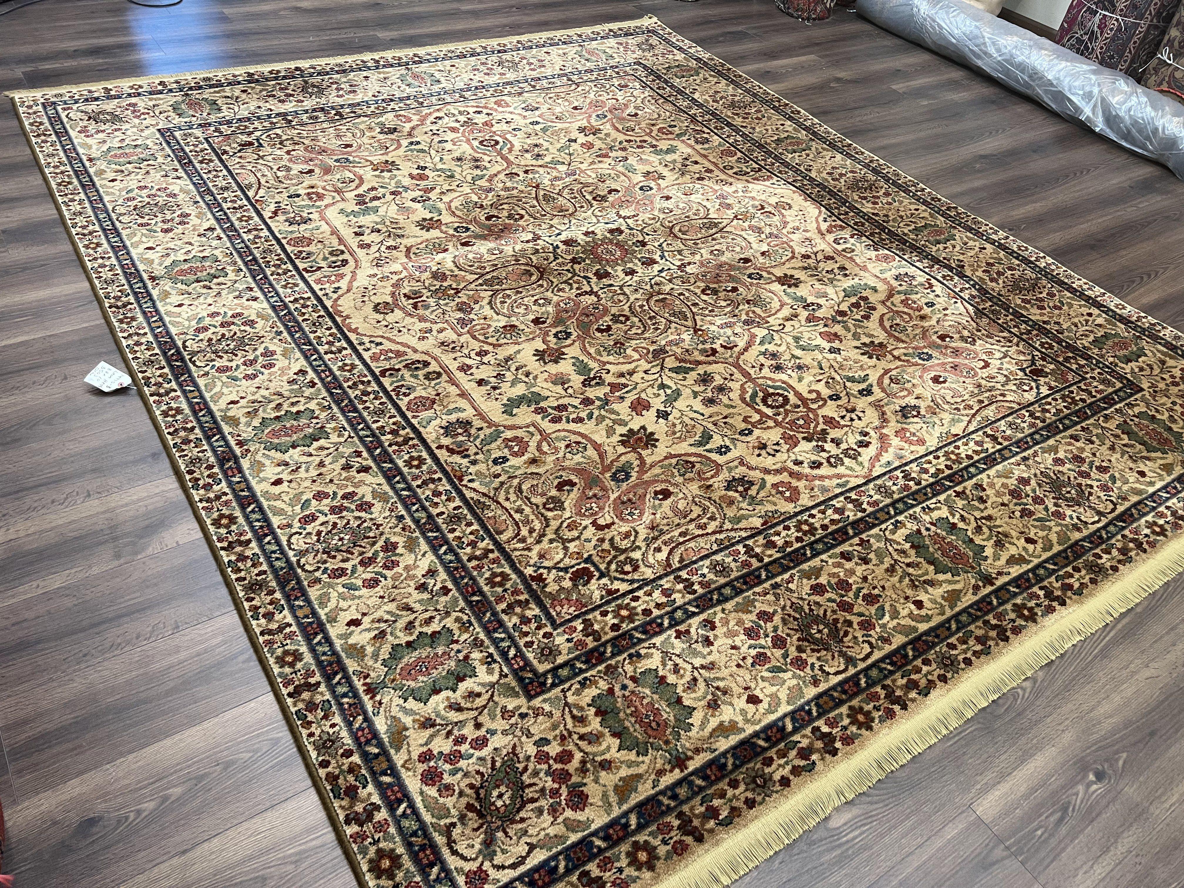 8.8 x 10 Karastan Tabrizz Medallion Rug #900-909, Karastan Samovar Rug, Discontinued Room Sized Wool Karastan Rug, Tea Wash, Persian Design - Jewel Rugs