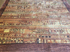 8' x 11' 7" Hand Finished Couristan Modern Contemporary Wool Rug Belgium Brown - Jewel Rugs