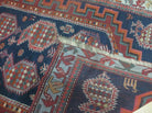 4' X 6' Handmade Caucasian Kazak Karabagh Shirvan Wool Rug Blue Nice - Jewel Rugs