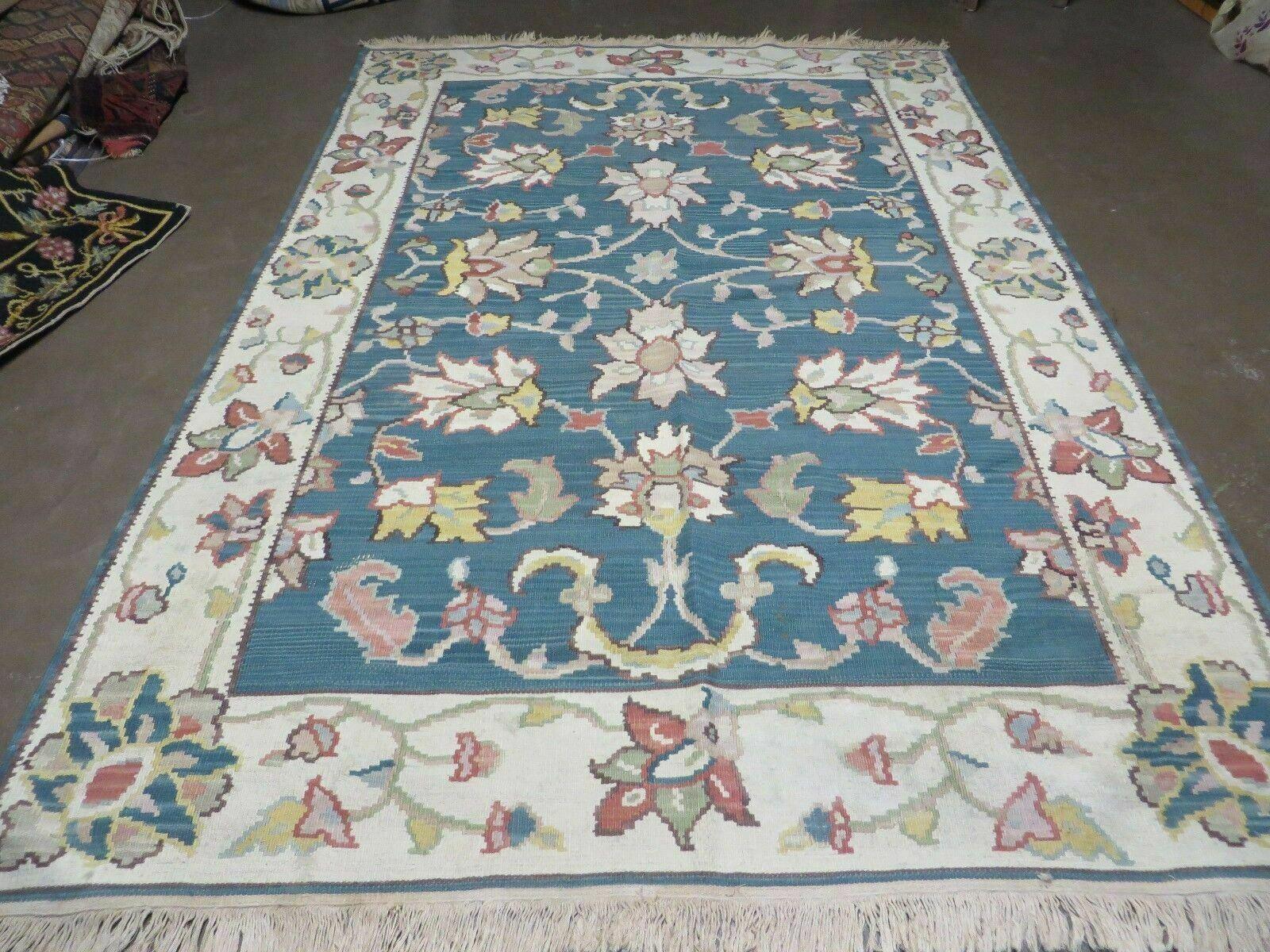 6' X 8' Vintage Bessarabian Romanian Kilim European Handmade Flat Wool Rug Nice - Jewel Rugs