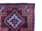 3 X 4.4 Vintage Handmade Tribal Wool Rug Baluchi Rug Afghan Rug Purple Blue Nice - Jewel Rugs