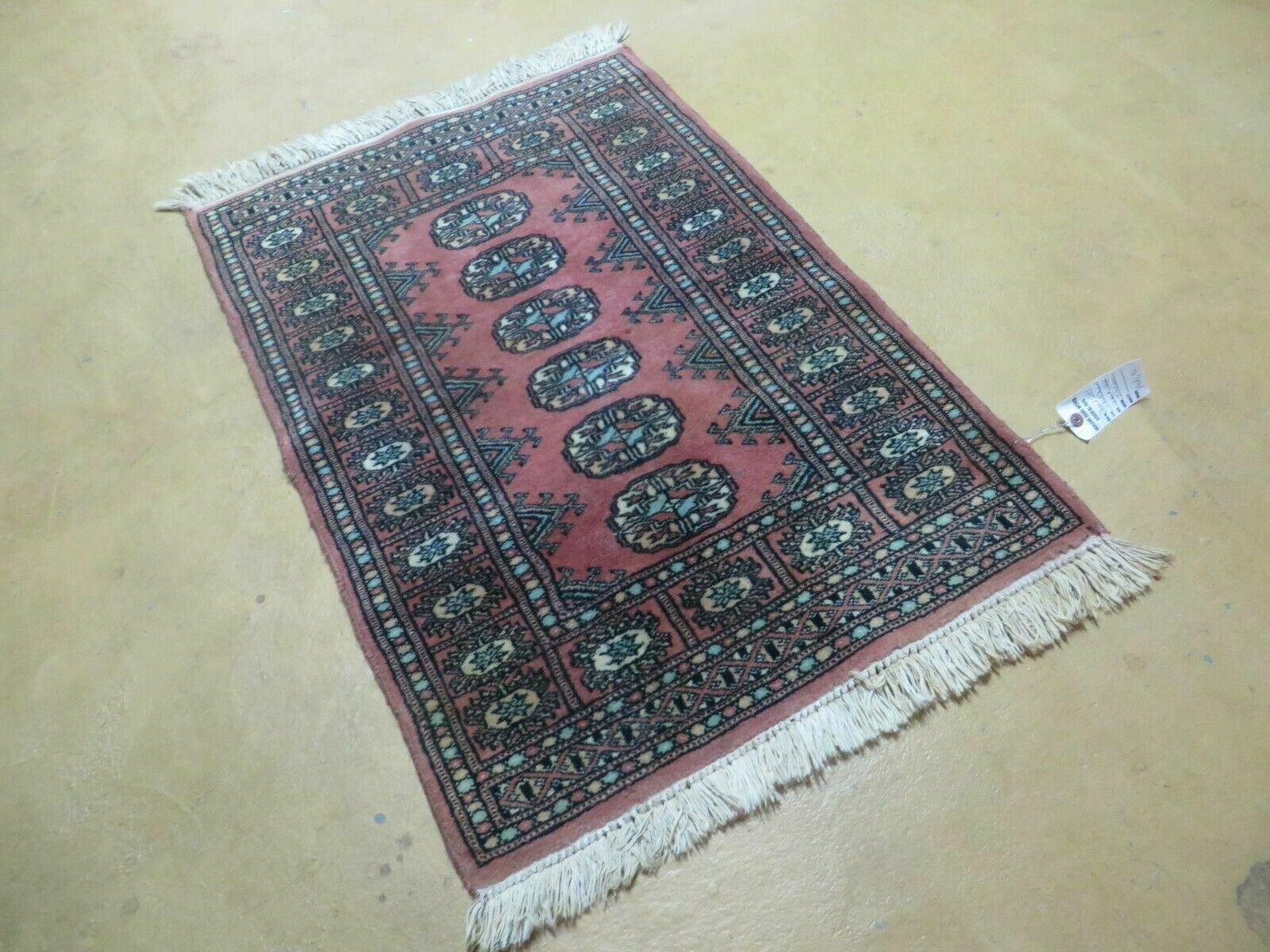 2' X 3' Vintage Handmade Pakistani Turkoman Bokhara Yamud Rug Nice - Jewel Rugs