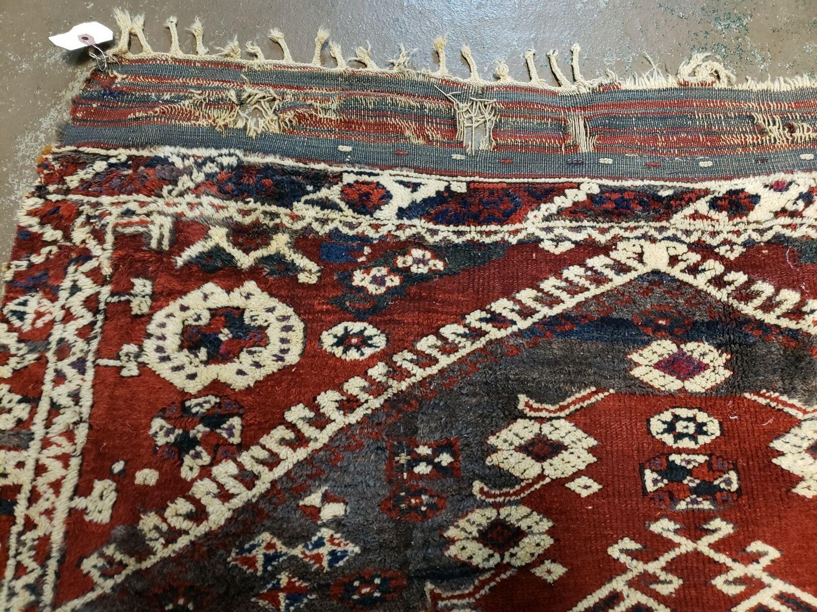 4' X 4' 4" Antique Handmade Turkish Oriental Bergema Wool Veg Dyes Tribal Collectible Rug - Jewel Rugs