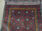 19" X 41" Antique Tribal Nomad Hand Woven Turkish Double Saddle Bag Dark Red - Jewel Rugs