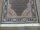 2'7" X 9' Vintage Handmade Chinese Black Runner with Central Medallions - Persian/Oriental Mahi Fish Design - Wool Rug w/ Silk Accents - Jewel Rugs