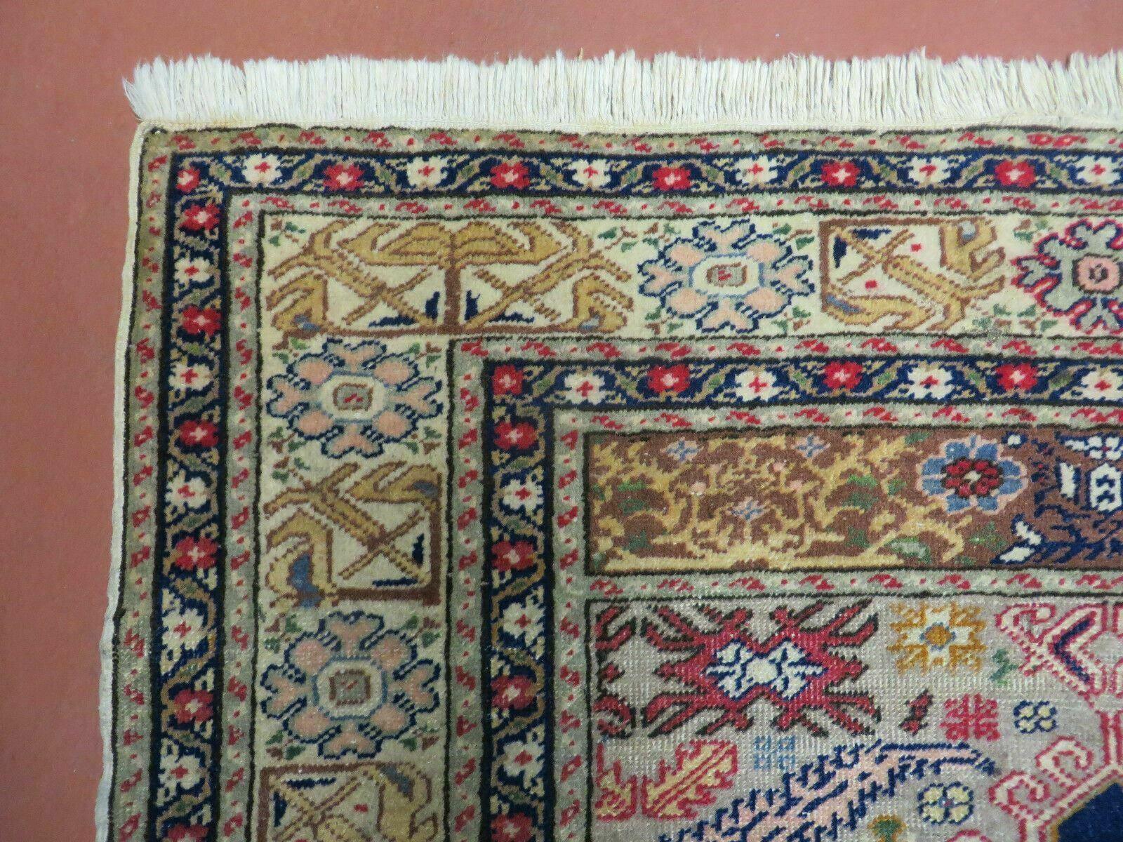 3' X 4' Semi Antique Handmade Turkish Prayer Kaisery Wool Rug Nice - Jewel Rugs