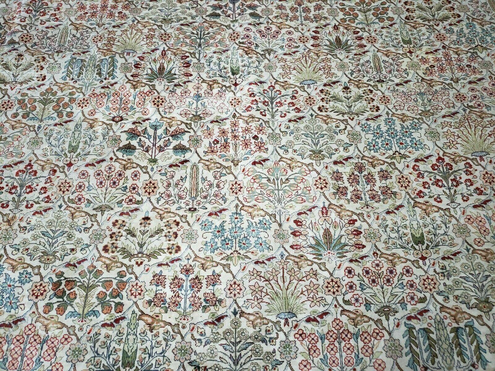 8' X 10' Gorgeous Vintage Handmade Turkish Fine Silk Rug One Of A Kind - Jewel Rugs