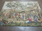 4' X 5' Antique Tapestry Belgium Made Loomed Victorian Dace Music One Of A Kind - Jewel Rugs