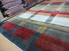 10' X 13' Modern Handmade Tibetan Nepal Abstract Wool Rug Art Deco Carpet Multicolor - Jewel Rugs