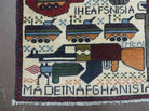 2' X 2'6" Handmade Afghan Balouch Tribal Wool War Rug Gun Tank Helicopter Army Veteran # 153 - Jewel Rugs