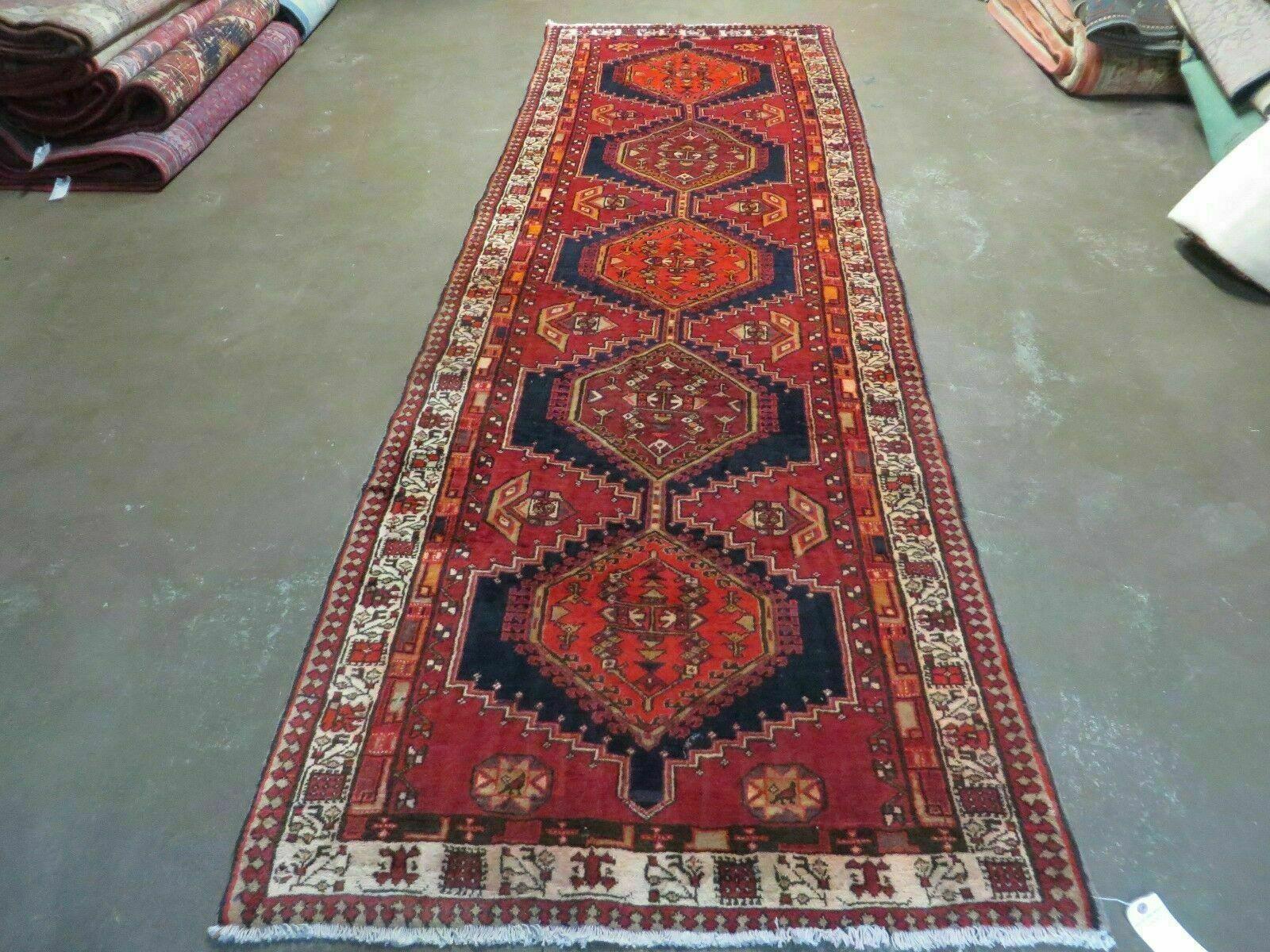 3' 7" X 12' Antique Handmade Turkish Anatolian Wool Runner Rug # 105 - Jewel Rugs