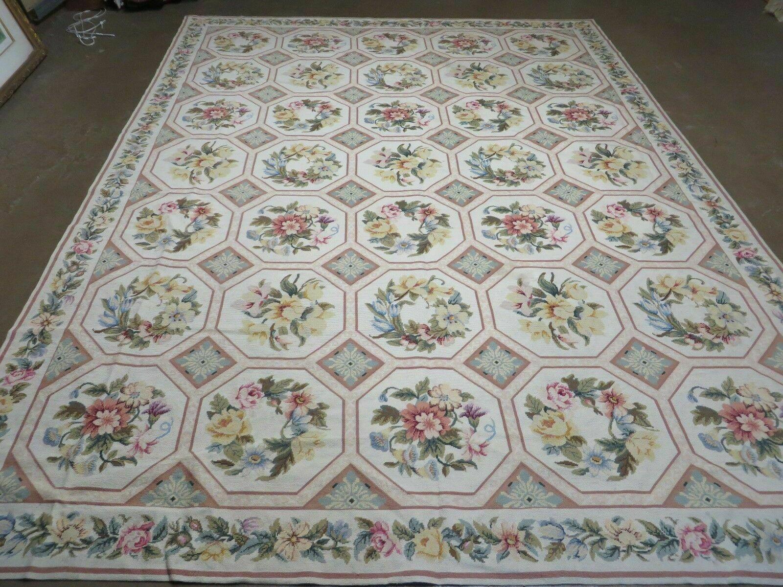 8' X 10' Handmade French Aubusson Savonnerie Design Needlepoint Rug Nice - Jewel Rugs