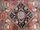 9' X 12' Antique Handmade Oriental Floral Wool Area Rug Organic Red Nice - Jewel Rugs