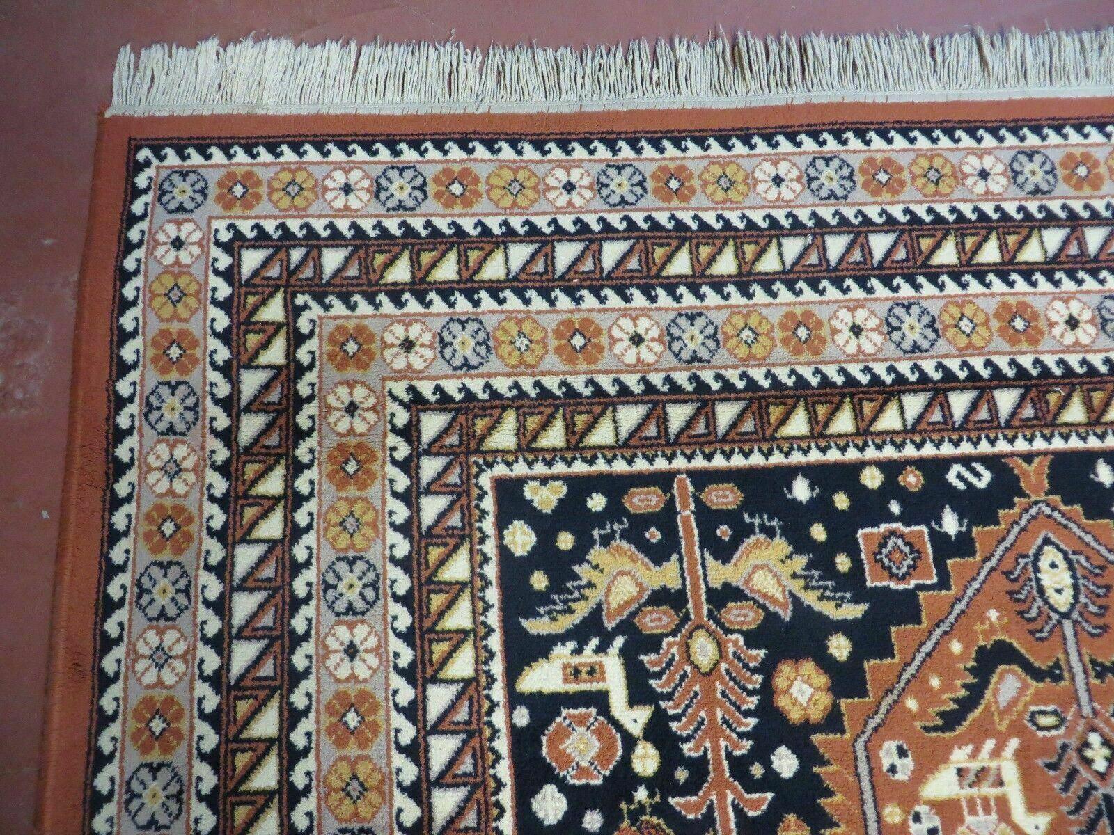 8' x 11' Vintage Power Loomed Couristan European Wool Rug Belgium Birds Nice - Jewel Rugs