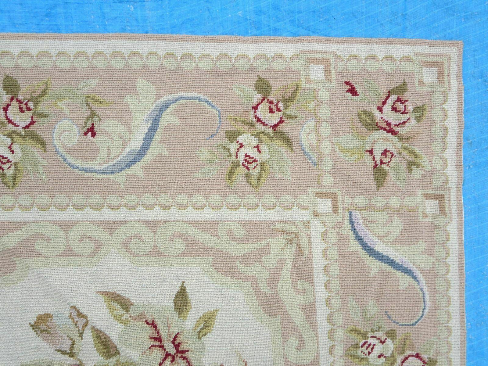 9' X 12' Handmade French Aubusson Savonnerie Design Needlepoint Rug - Jewel Rugs