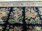 9' X 12' Handmade Chinese Oriental Floral Garden Wool Rug 160 Lines Plush Pile - Jewel Rugs