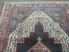 4' X 5' Antique Handmade India Floral Oriental Wool Rug Brown Vegetable Dyes - Jewel Rugs