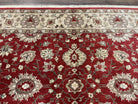 Karastan Rug 8.8 x 10.6, Karastan Bella Rosa Rug #700-730, Wool Karastan Carpet, Discontinued Original 700 Series Area Rug Red Beige Floral - Jewel Rugs