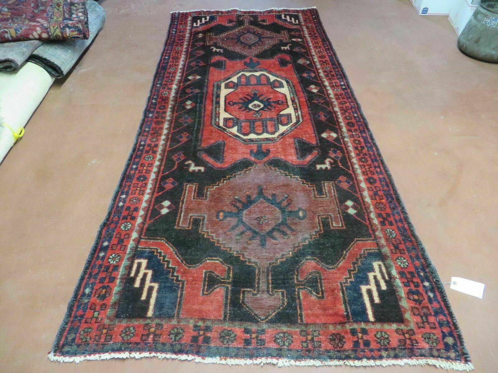 4' X 8' Antique Handmade India Geometric Oriental Tribal Wool Rug Red # 603 - Jewel Rugs