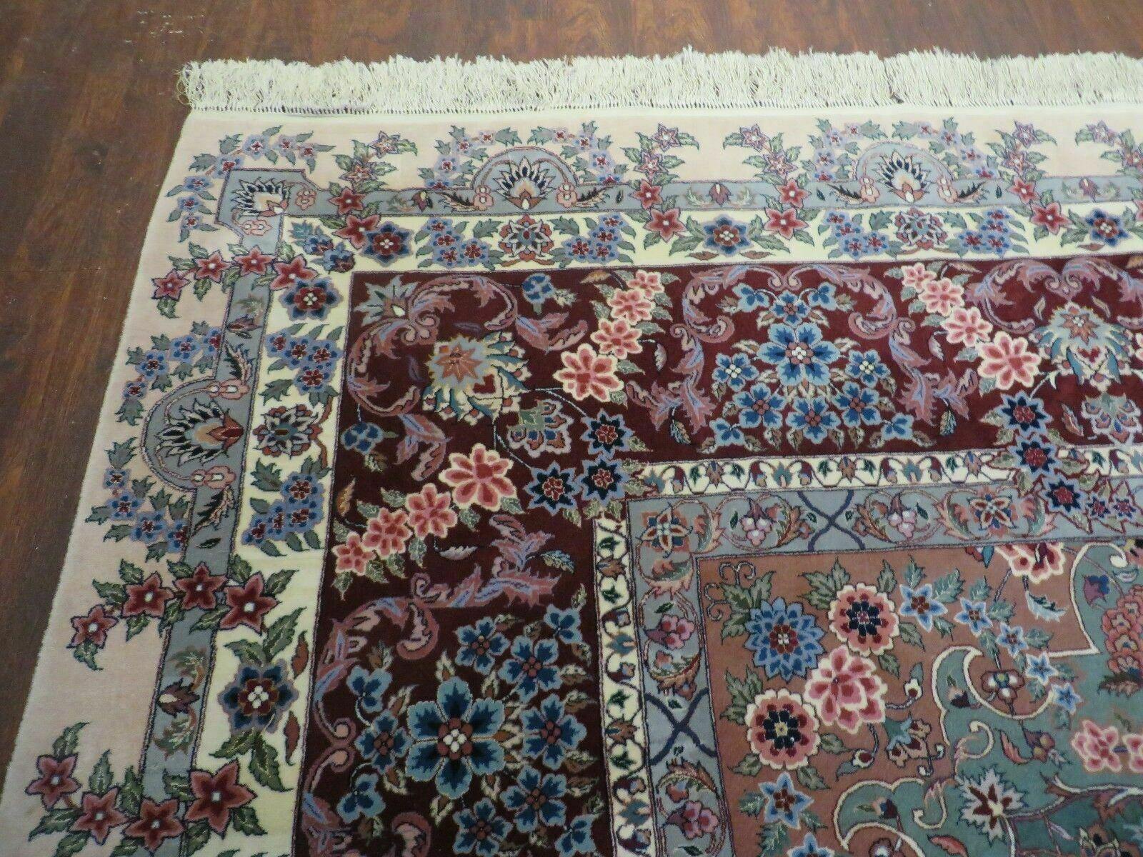 10' X 14' Finely Woven Handmade Chinese Oriental Carpet with Persian Tabriz Design Wool Rug With Silk Accents - Jewel Rugs