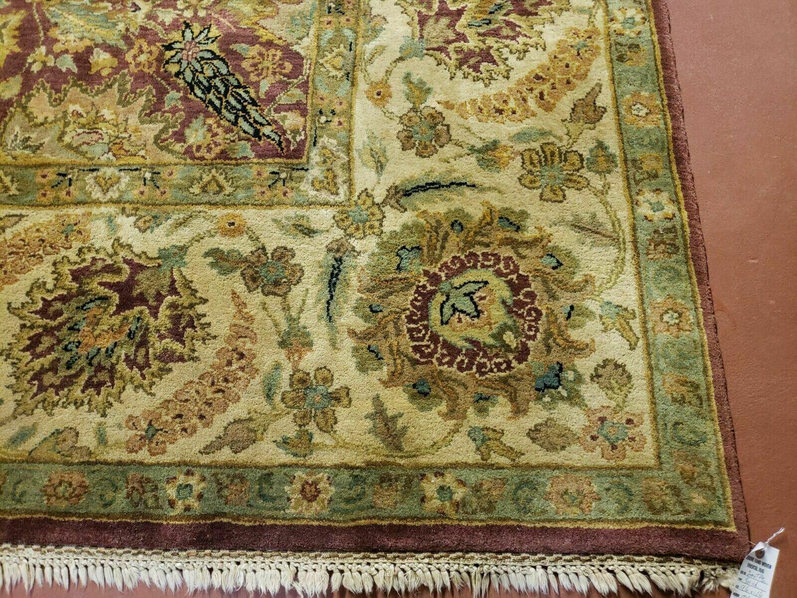 8' X 10' Handmade India Wool Rug Carpet Hand Knotted Vegetable Organic Nice - Jewel Rugs