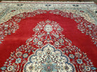 9' X 12' Vintage Handmade India Medallion Wool Rug Vegetable Dyes Nice Red - Jewel Rugs