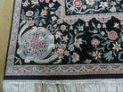 8' X10' Handmade Chinese Floral Oriental Wool Rug Carpet Flower Bouquet Black - Jewel Rugs