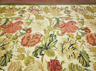 10' X 13' Handmade English Needlepoint Wool Floral Rug Carpet Rose Garden Nice - Jewel Rugs