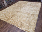 Large Shag Rug 8x10, Soft Living Room Shag Carpet, Bedroom Shag Rug Tan/Brown & Cream, Indian Shag Rug, 7'9" x 9' 9" - Jewel Rugs