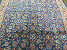 4' X 6' Antique Handmade India Floral Oriental Allover Wool Rug Blue Nice - Jewel Rugs