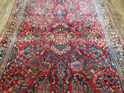 Antique Persian Sarouk, 4x6, Hand-Knotted, Wool, Red, Nice Condition - Jewel Rugs