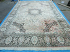 10' X 14' Vintage Handmade Indian Kashmir Silk Rug Large Carpet - Jewel Rugs