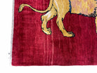 3.5 X 5 Handmade New Vintage Rug Zagros Mountain Wool Lion Red Vegetable Dyes - Jewel Rugs