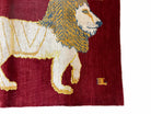 3 X 5 Handmade Rug New Vintage Hand-Knotted Quality Wool Lion Organic Dyes Red - Jewel Rugs