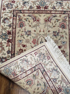 2x3 Handmade Floral Chinese Wool Rug Veg Dyes Organic Beige - Jewel Rugs