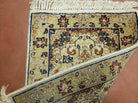 1' 8" X 2' 4" Handmade Floral Oriental Wool Rug Carpet Ivory - Jewel Rugs