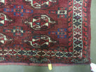 2.5' X 4' Antique Handmade Bokhara Turkoman Yamud Wool Rug Kilim Backing NICE - Jewel Rugs