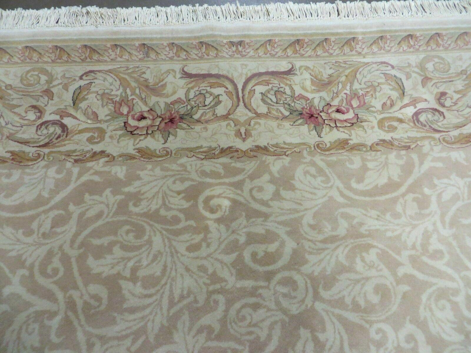 6' X 9' Vintage Handmade Wool Rug Aubusson Savonnerie European Design Nice #815 - Jewel Rugs