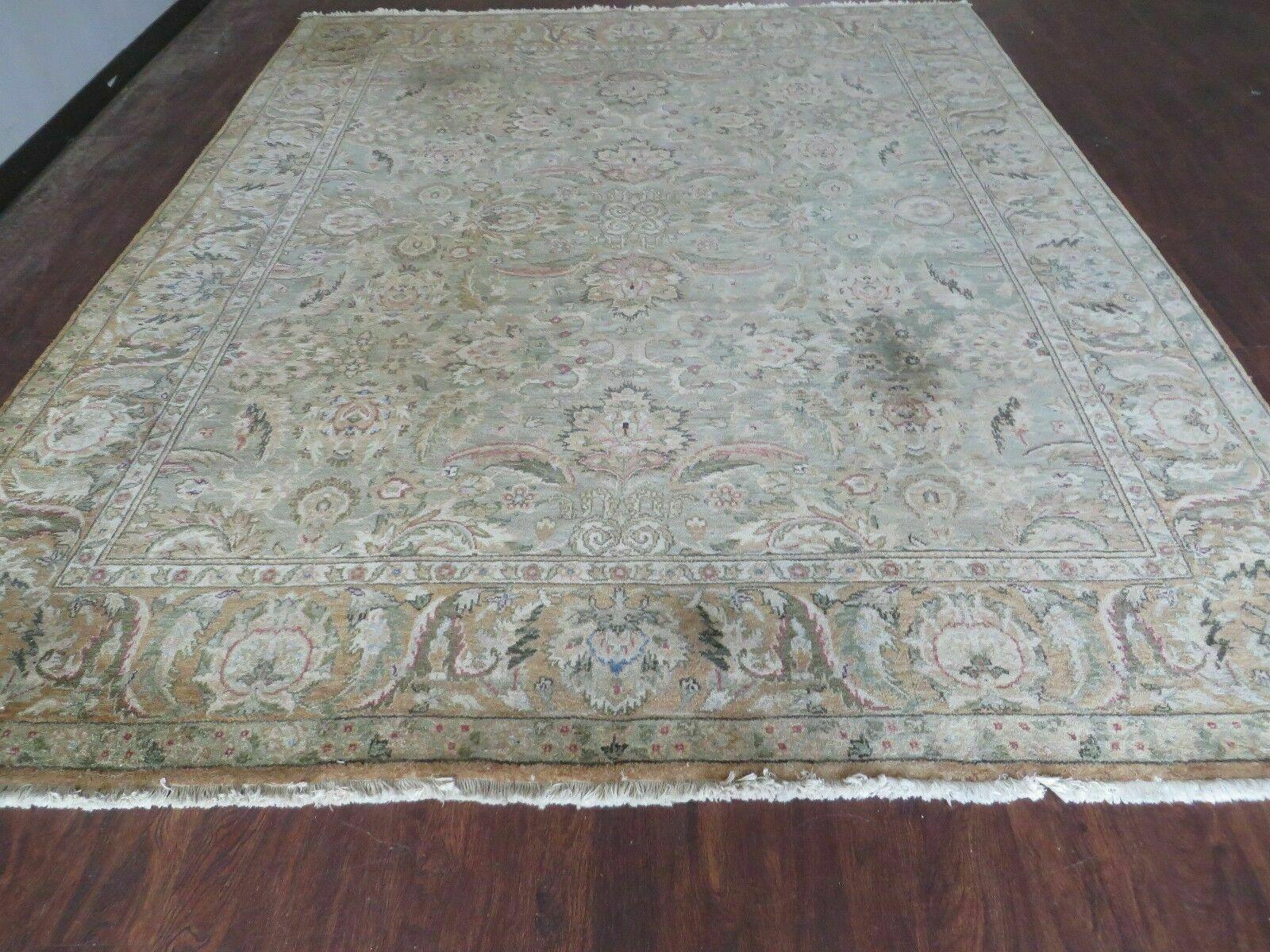 8' X 10' Vintage Handmade India Floral Oriental Top Quality Jaipur Tea Wash - Jewel Rugs