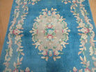 3' X 5' Vintage Handmade Art Deco Chinese Wool Rug Nice Sky Blue - Jewel Rugs