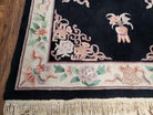 5x8 Vintage Hand Tufted Chinese Wool Area Rug Black Carpet - Jewel Rugs