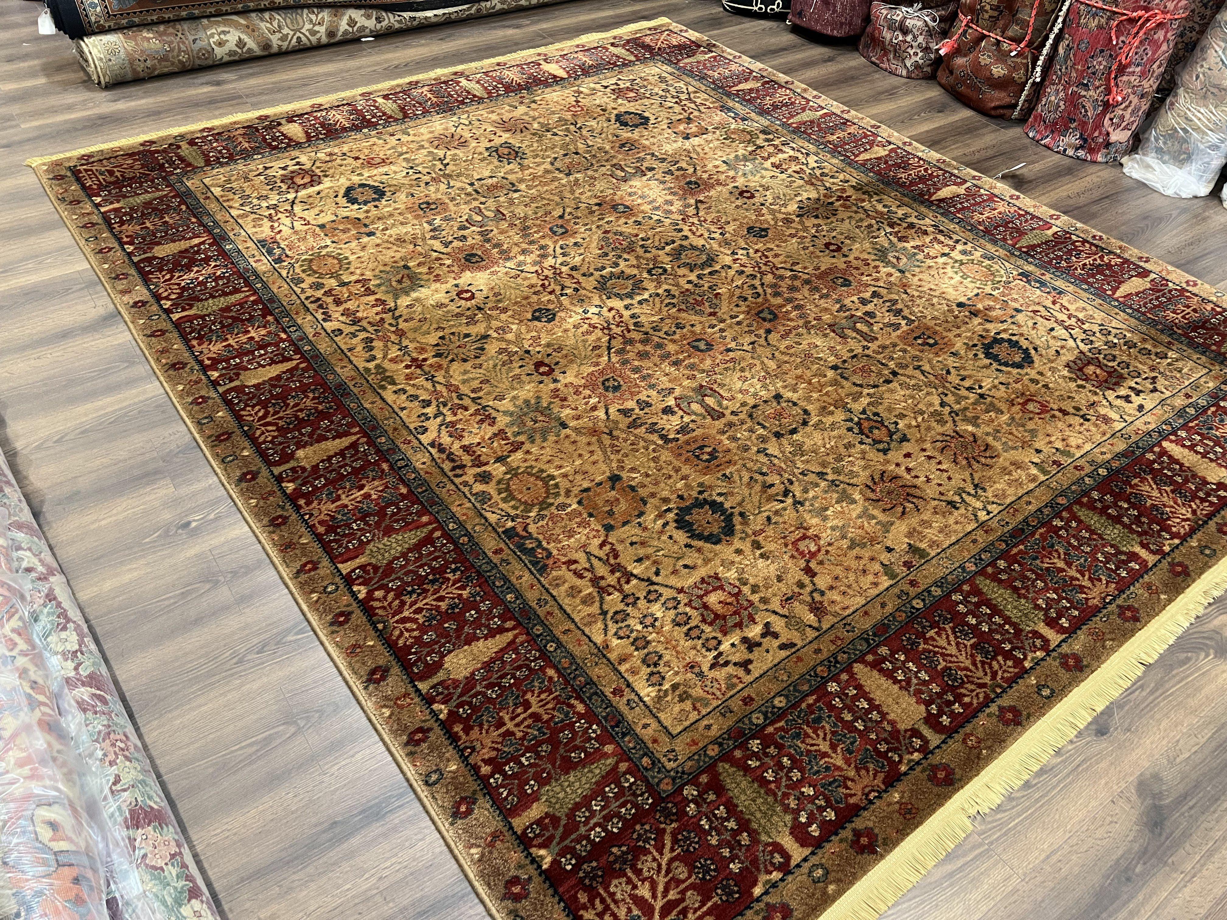 Karastan Samovar Rug #900-901, Karastan Wool Rug 8.8 x 10, Persian Vase Pattern, Tea Wash, Discontinued Carpet, Room Sized, Allover Floral - Jewel Rugs