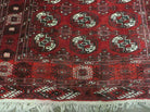 4' 5" X 5' 7" Semi Antique Handmade Afghan Yamud Turkoman Bokhara Wool Rug - Jewel Rugs