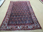 4' X 6' Antique Handmade Turkish Sivas Wool Rug Vegetable Organic Dye Nice Blue - Jewel Rugs